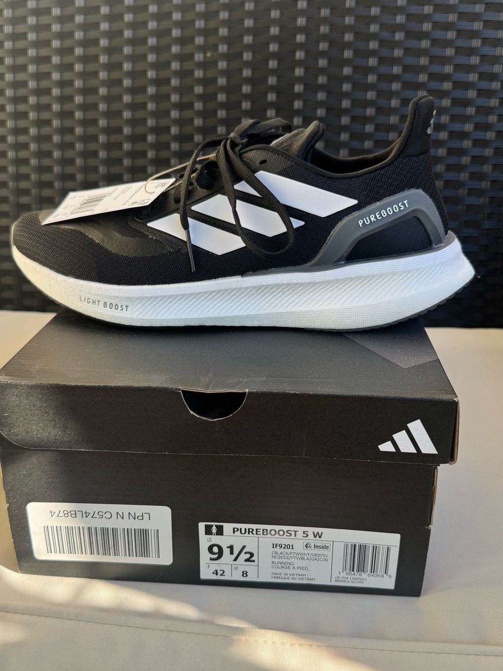 Adidas Black & Gray Running Sneakers